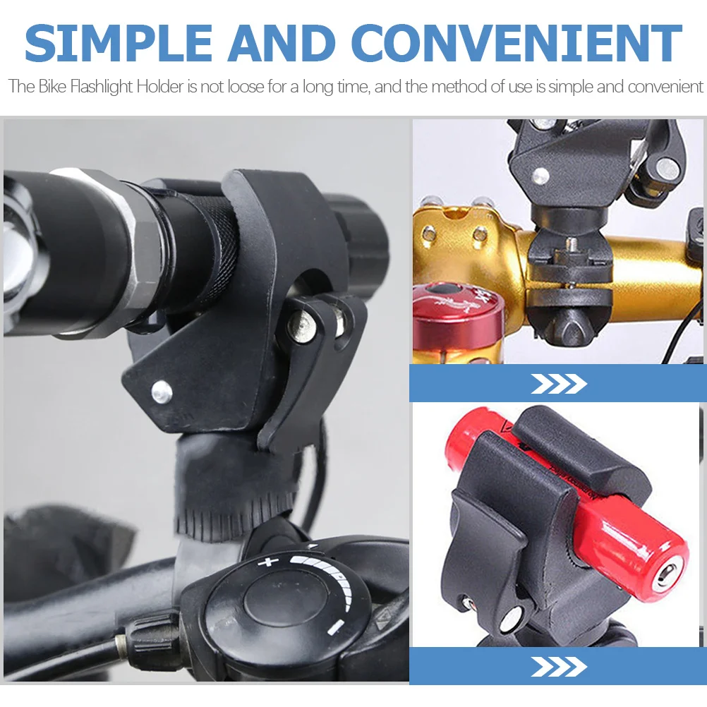 

Durable Bike Flashlight Rack Easy Install Torch Stand Rotatable Design for Cycling Safety