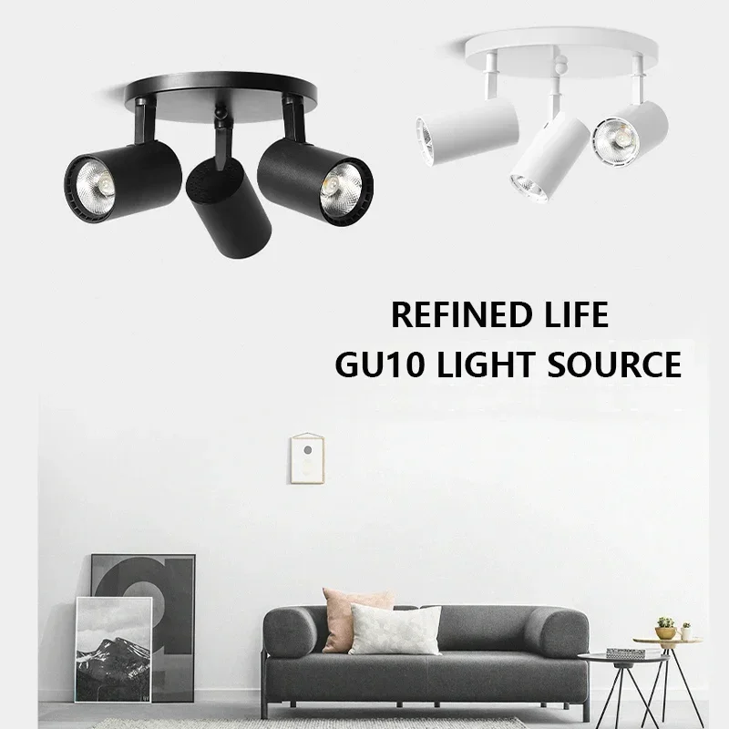 Pendant Light With 3 GU10 Home-Appliance Decoration Modern Lamp Spotlights Adjustable LED Ceiling Lights Dining Rooms Chandelier