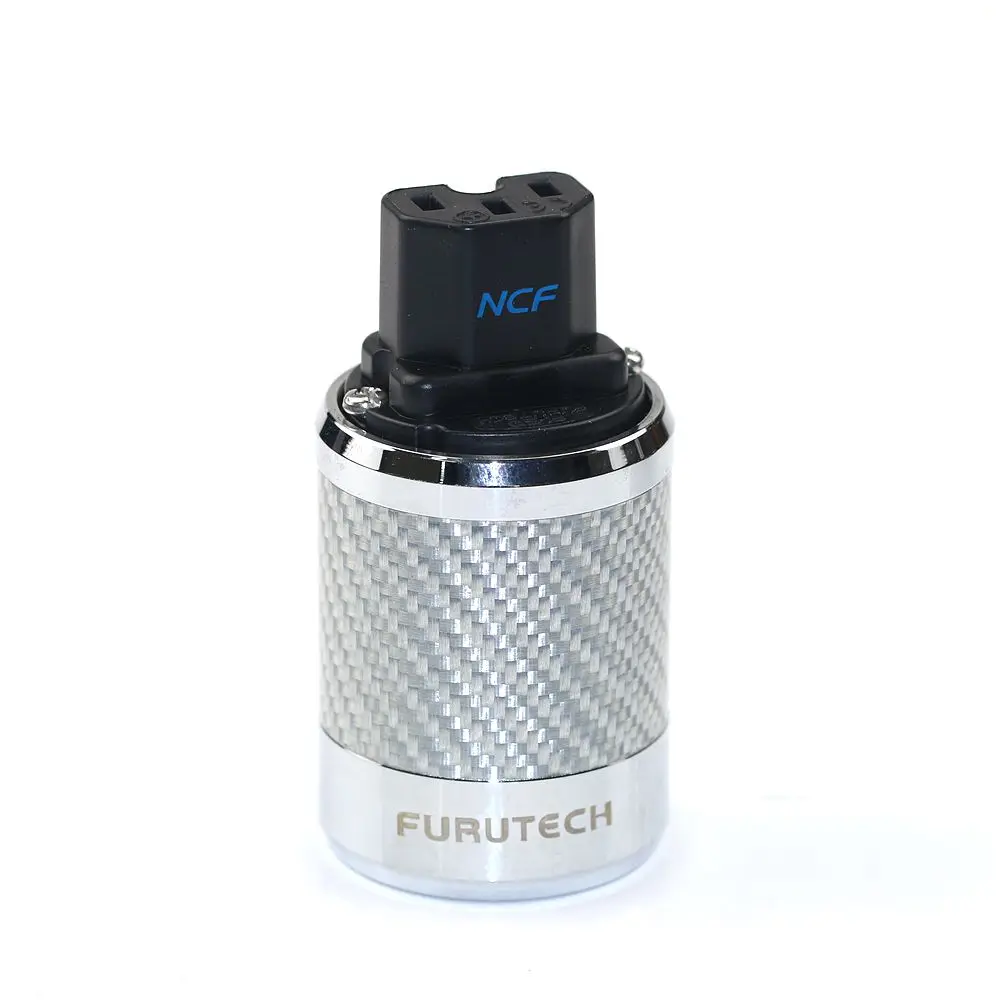 Furutech FI-E50 FI-50M NCF nanocrystals EU/US Power covered tube connector Coupling Power plug 15A/250V Hifi IEC connector