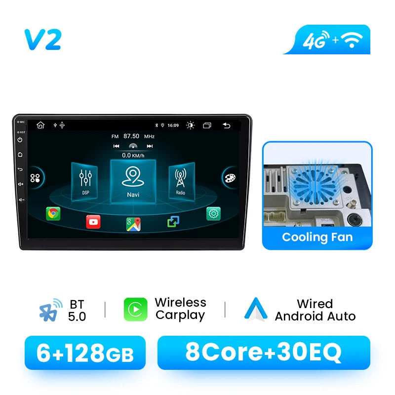 Android 14-autoradio voor Hyundai i40 2012-2016 | Draadloze CarPlay GPS 1280x720 IPS DSP AI Voice Wifi Plug en Play Multimedia