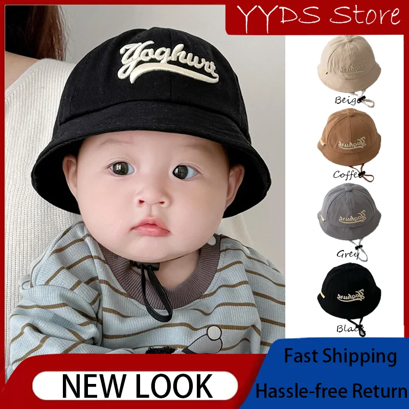 baby-alphabet-embroidery-hat-spring-autumn-thin-stylish-outing-fisherman-bucket-cap-unisex-toddler-sunshade