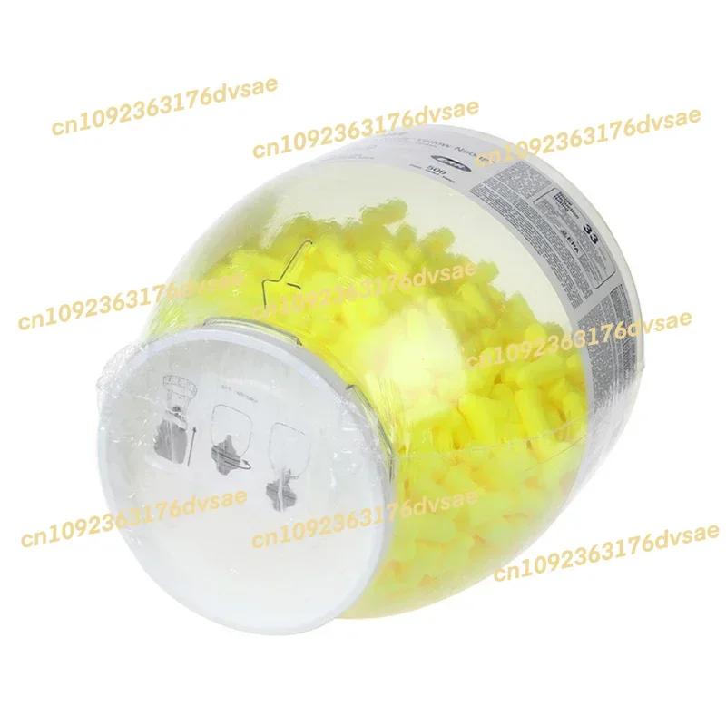 

20253M EarPlugs, 500 Pairs/Refill Bottle for One Touch Dispenser, Yellow Neons 391-1004, Uncorded, Disposable, Foam, NRR 33