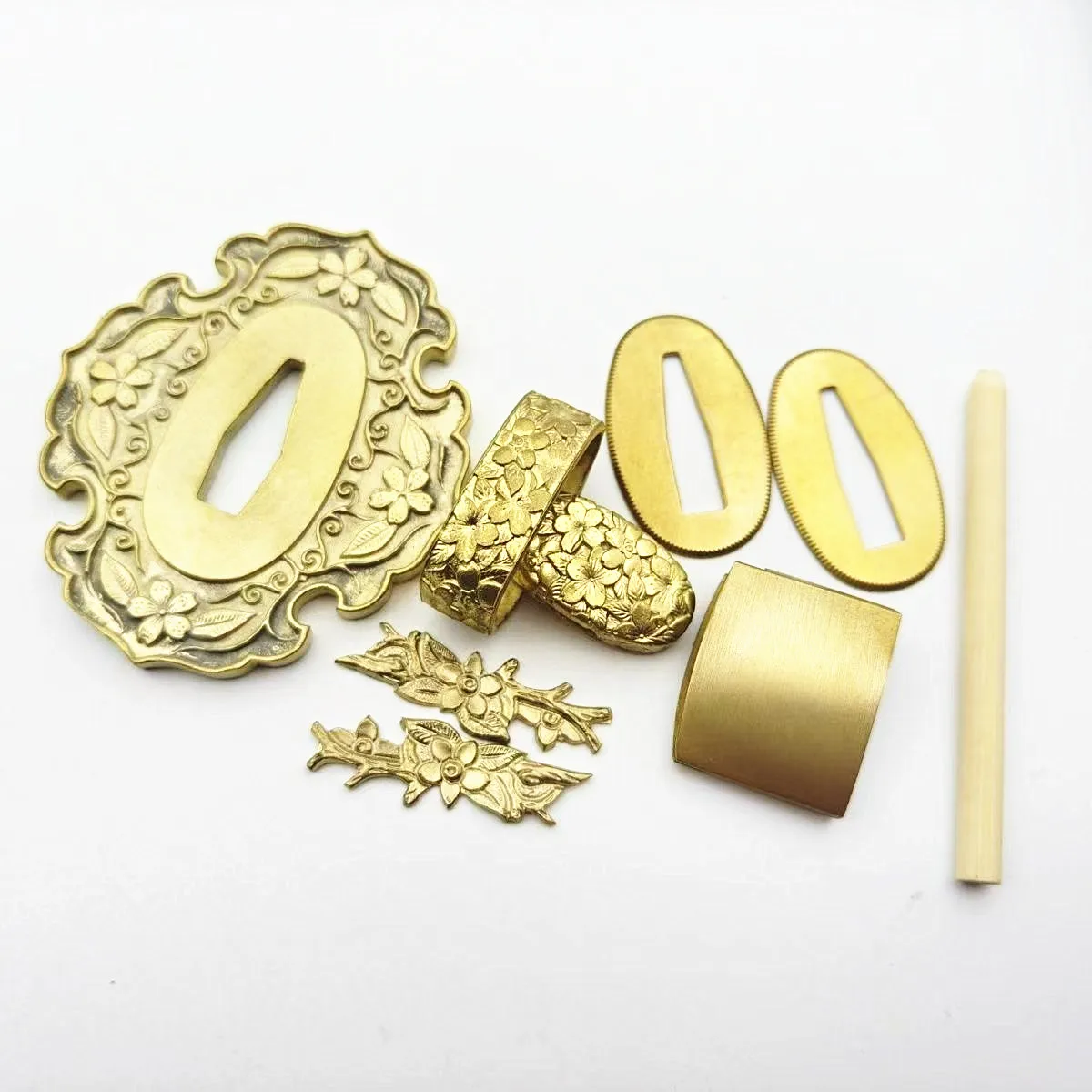 Exquisite Copper Tsuba Handguard Guard Brass Fuchi Kashira Menuki For Japanese Real Japan Samurai Katana Sword Fittings Parts