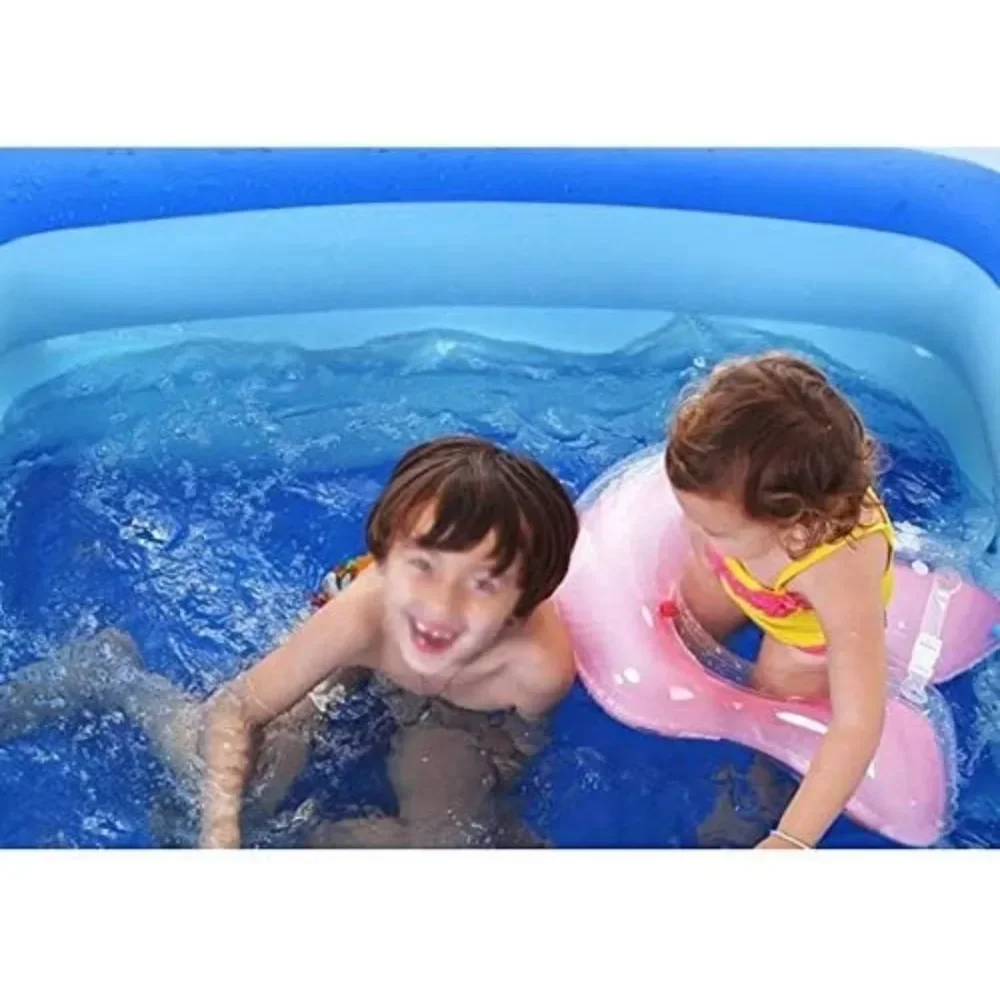 Large Inflatable Pools for Kids and Adults, Thickened Abrasion PVC Material Summer Water Party, Outdoor, Garden Fun for Family E