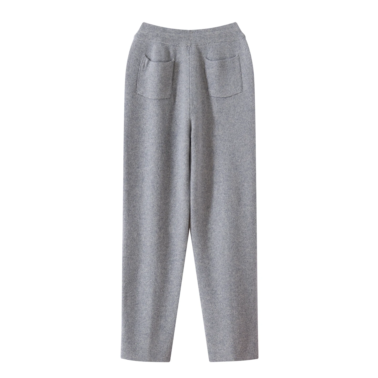 Men Knitted 100% Merino Wool Pants Mid Line Decoration Side Pocket Stretch Waist Style High quality Warmth Thicken Pencil Pants