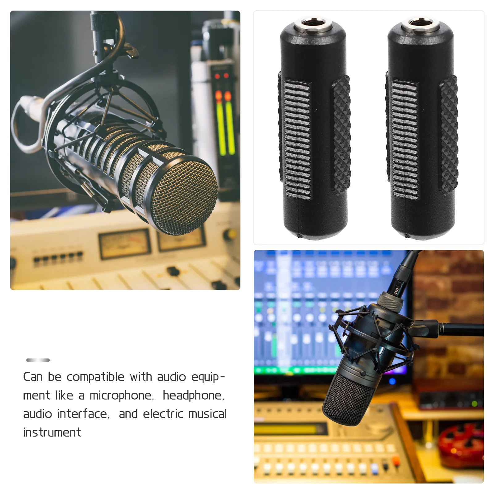 

2Pcs 3.5mm Aux Adapter for Microphone Headphones Jack Adapter Premium Material Stable Connection Audio Equipment