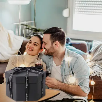 六角爆炸盒,內含相冊,DIY紙板禮物盒,手工創意,適用於情人節、婚禮求婚等場合 6 最佳銷售 手工包裝 - №5