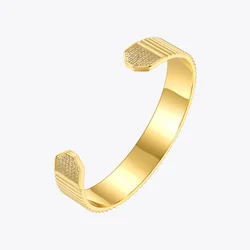 ENFASHION Zircon Bracelet For Women Stainless Steel Elegant Cuff Bracelets Gold Color Fashion Jewelry Party Pulseras B212255