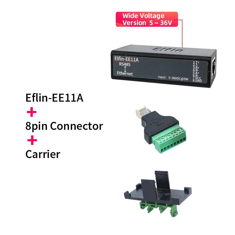 Imagem -02 - Porta de Servidor Serial Rs485 ao Suporte do Módulo Ethernet Elfin-ee11a Tcp ip Telnet Modbus Tcp Protocolo Aes