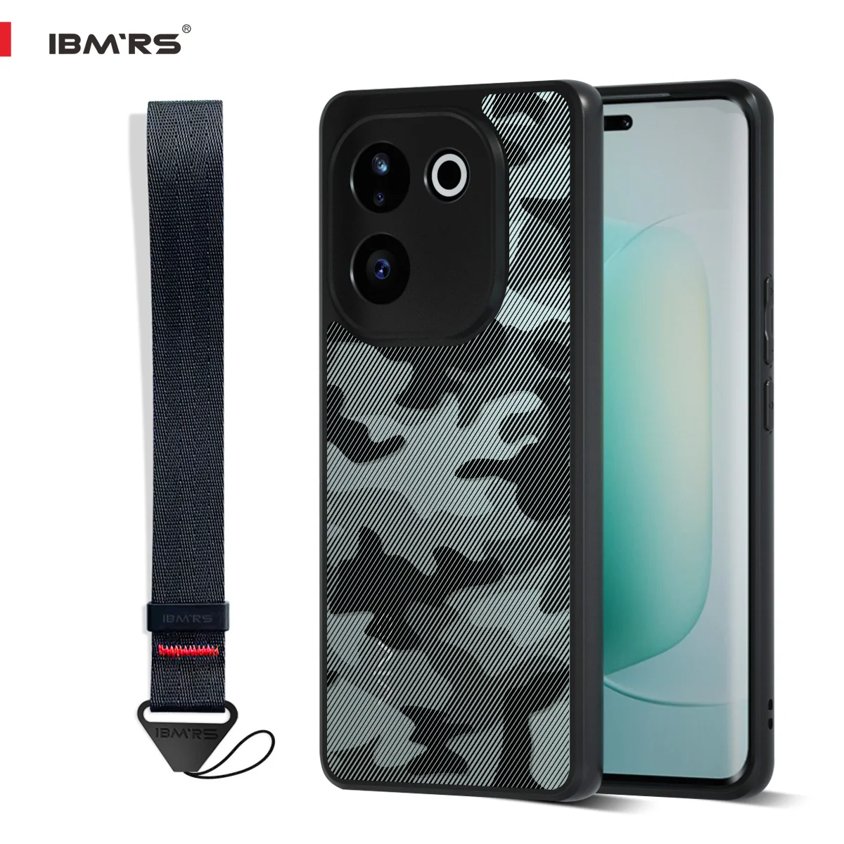 

Case for iQOO Z9s Pro /T3 Pro,Military Camo Shockproof Cover with Enhanced Protection & Wrist Strap