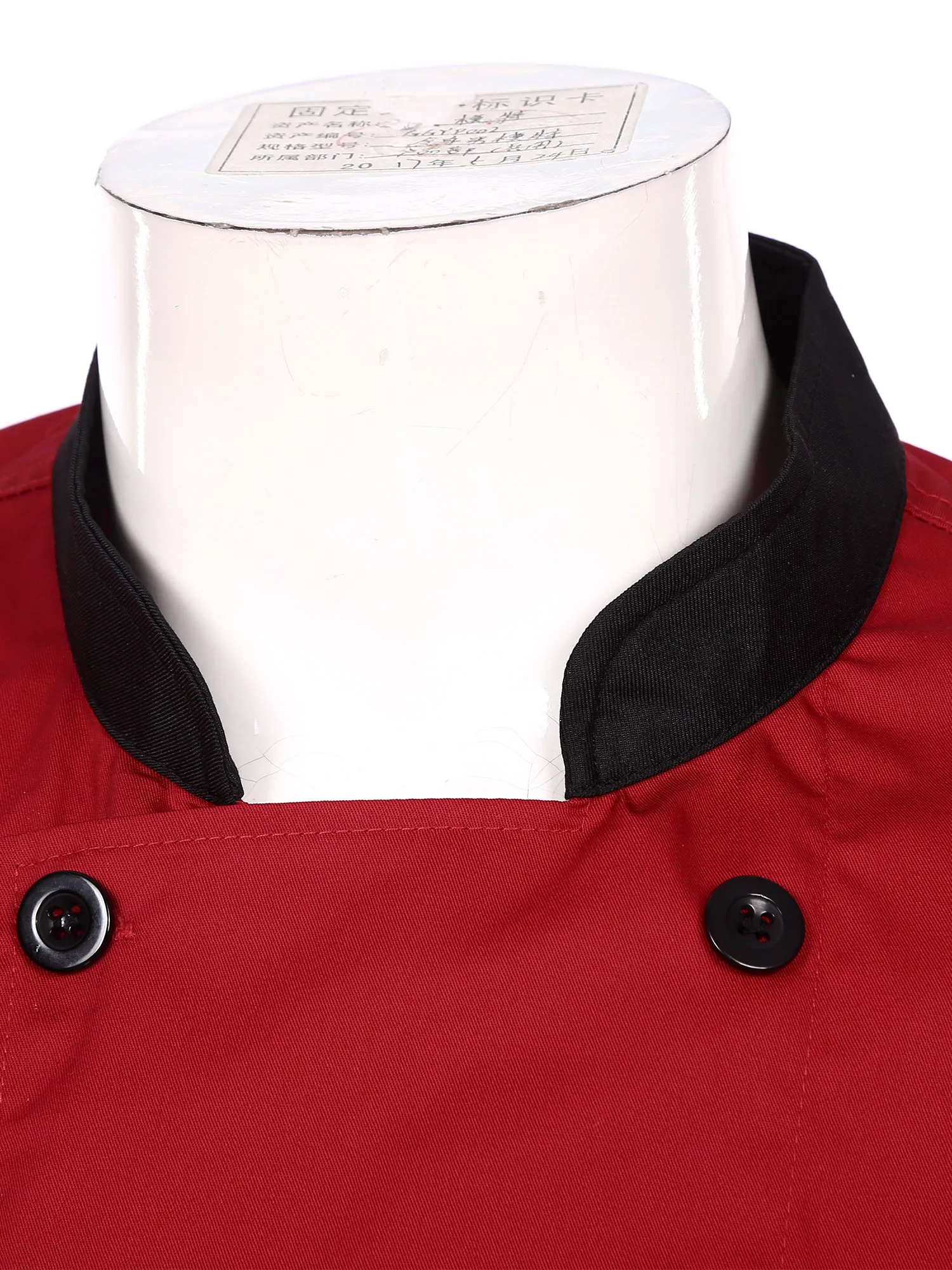 Chaqueta de Chef de manga corta para hombre, camisa de Chef transpirable con cuello levantado, uniforme de cocina de Hotel y restaurante con bolsillos