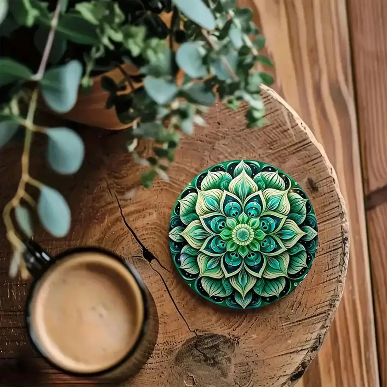 4-piece set - wooden placemat, anti slip and heat-resistant, desktop protection, dining table decoration, restaurant gift