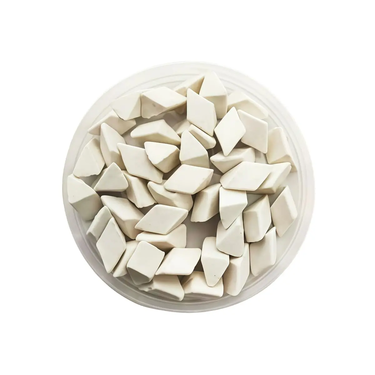 

1000 Grams Alumina Ceramic Abrasive Block - Oblique Triangular Shape Polishing Stone for Precision Metal Finishing(3x3mm)