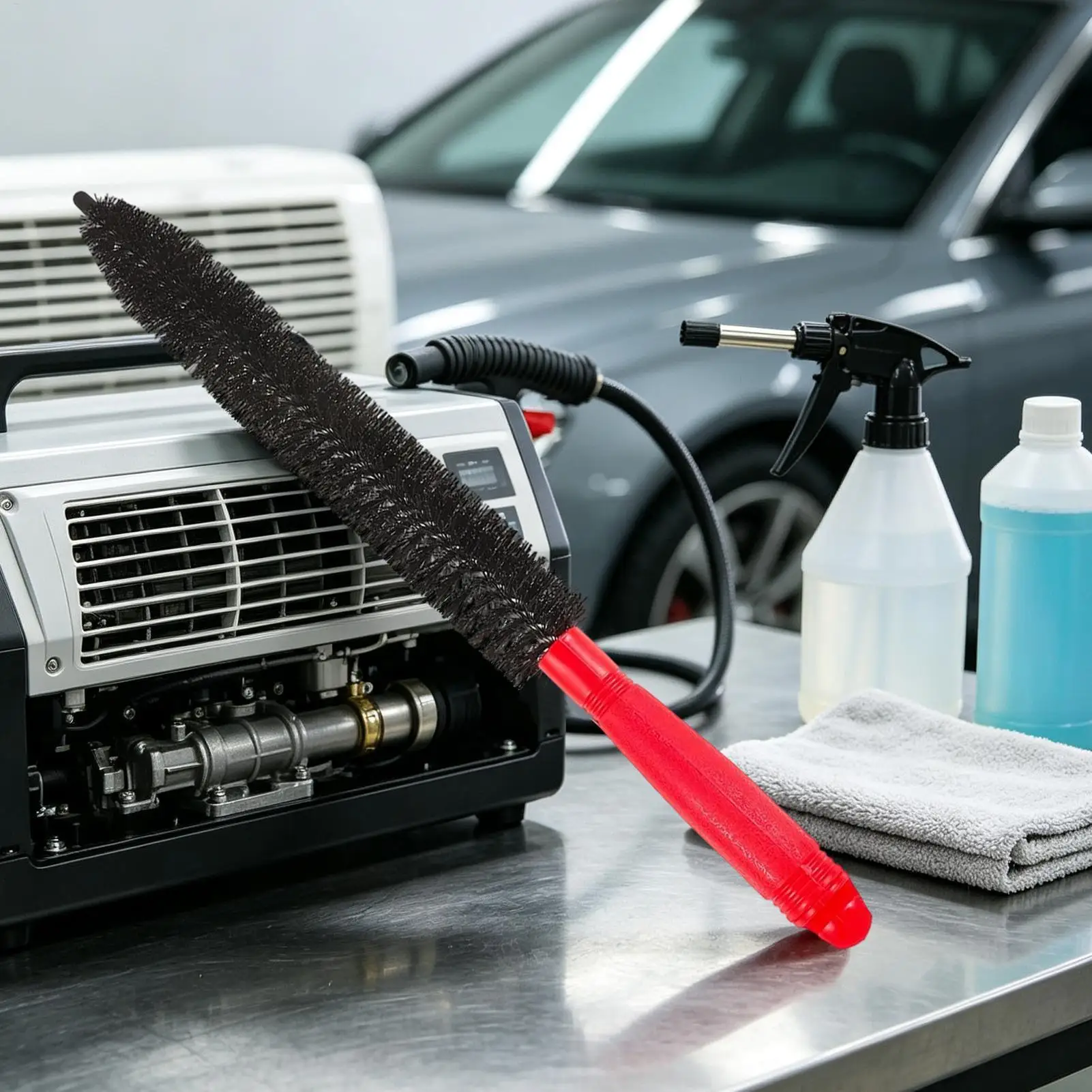68cm Engine Cleaning Brushes Automotive Air Conditioning Scrubber Carbon Dirt Cleaning Brush For Radiator Air Vents Cylinder