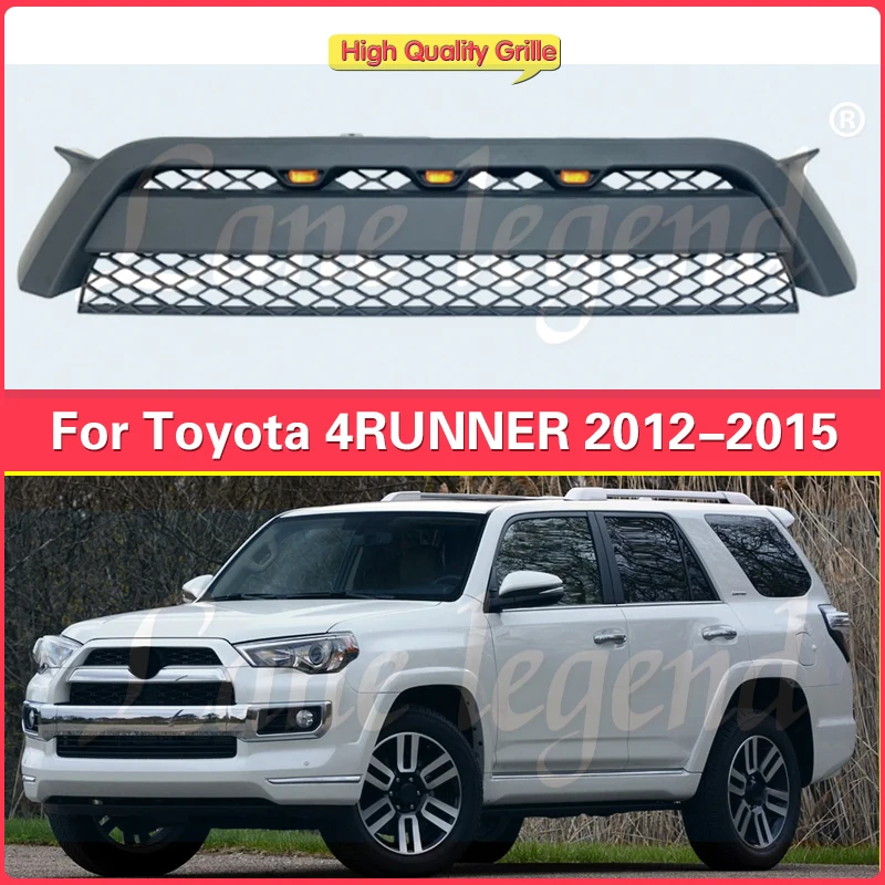 

Car Grills Body Kit Replacement Grill Front Bumper Grille With Light Fit For Toyota 4Runner 2012-2015 Car Auto Parts