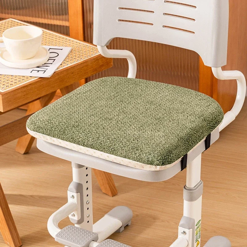 1pc Winter Comfortable Seat Cushion Memory Cotton High Resilience Office Chair Pad with Zipper Anti-Slip Removable Seat Pad