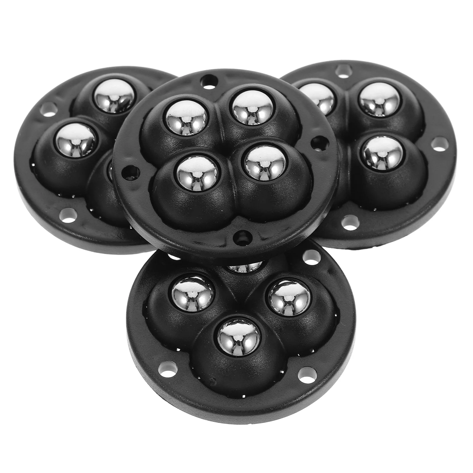 

4pcs Furniture Swivel Casters Adhesive Mini Wheels Ball Mobility White Bottom for Appliances Easy Installation Smooth Movement