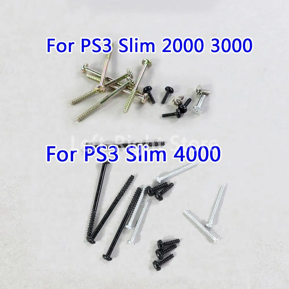 

100sets Replacement Repair Kit For Sony Playstation PS3 Slim 4000 Controller Console Screws Metal Full Set For PS3 2000 3000