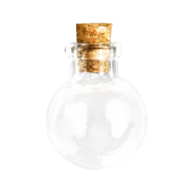 10pcs Mini Glass Bottles with Cork Stopper Transparency Fillable Organizers Dropshipping