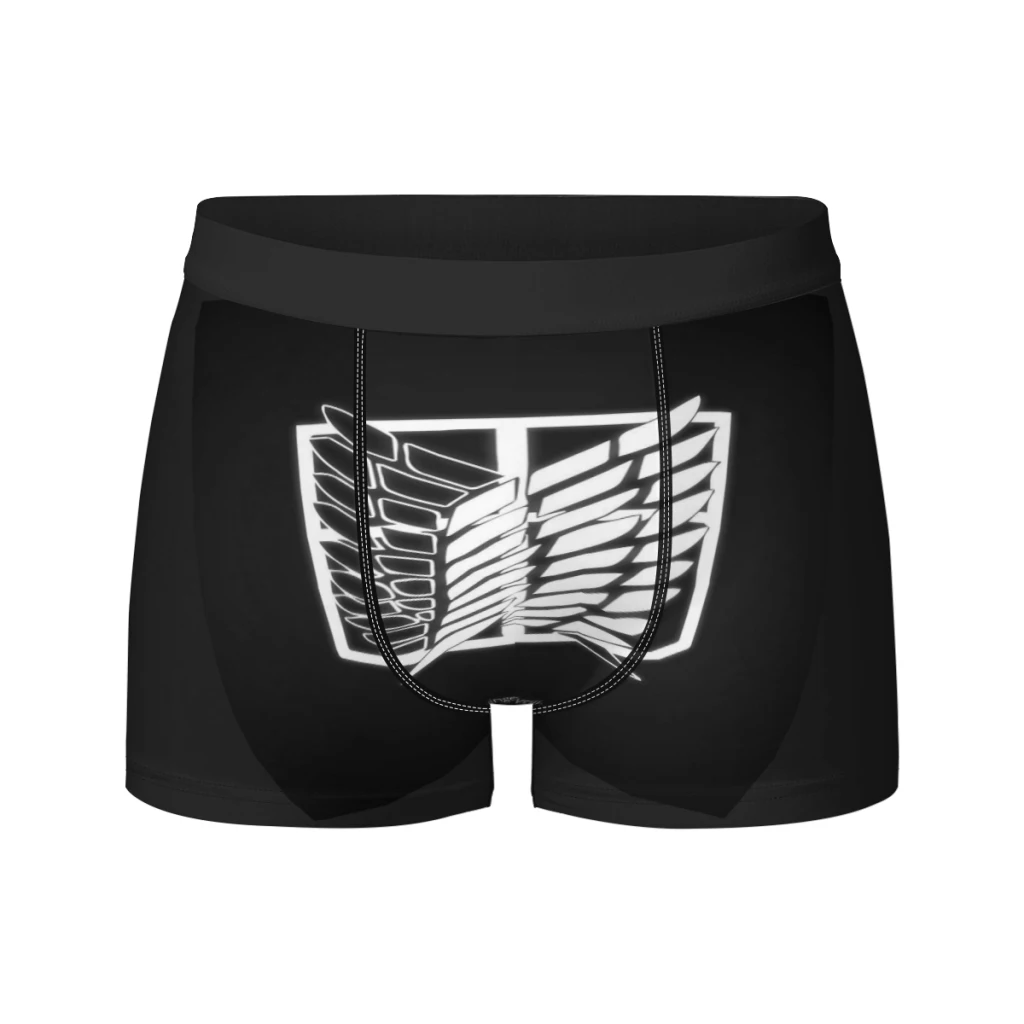 Wings of Liberty Attack on Titan Retro Breathable milk Silk Boyshorts Elastic Men's Underwear 3D Boxer Shorts Boxer Briefs