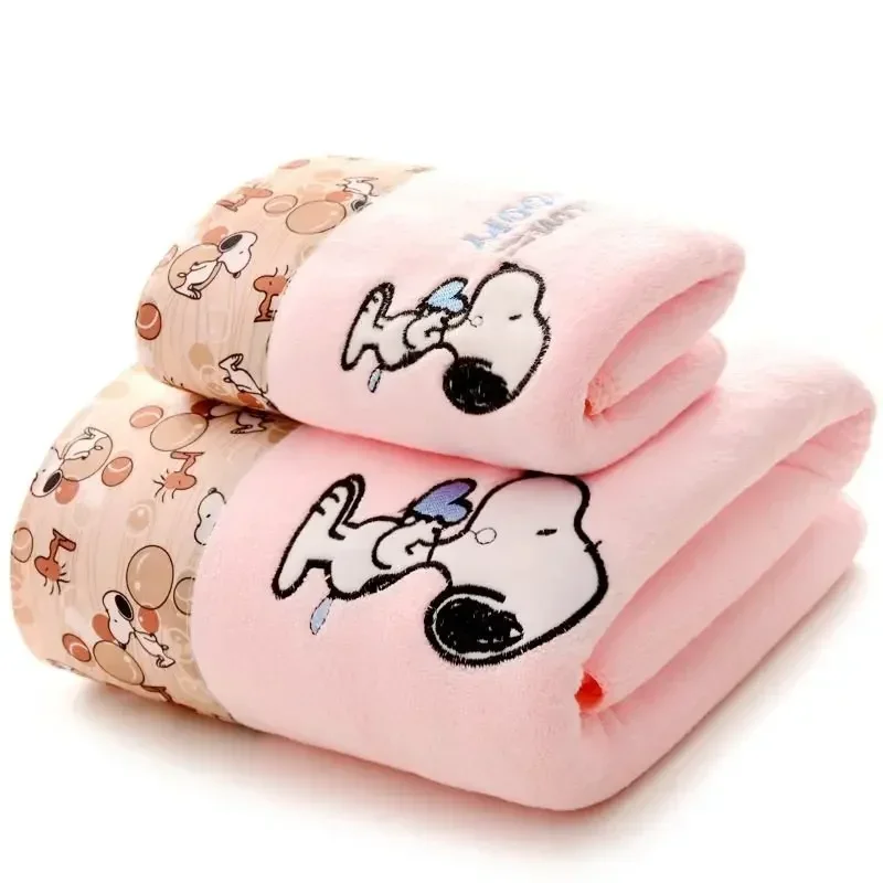 Snoopy zagęszczony ręcznik do twarzy z mikrofibry śliczna animacja mężczyzna kobiet chłonna miękka myjka do czyszczenia twarzy włosy prysznic łazienka strona główna