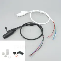 9 pin core 48V to 12V PoE network power Cable DC Audio IP Camera RJ45 split wire waterproof cover module For CCTV IP Camera J17