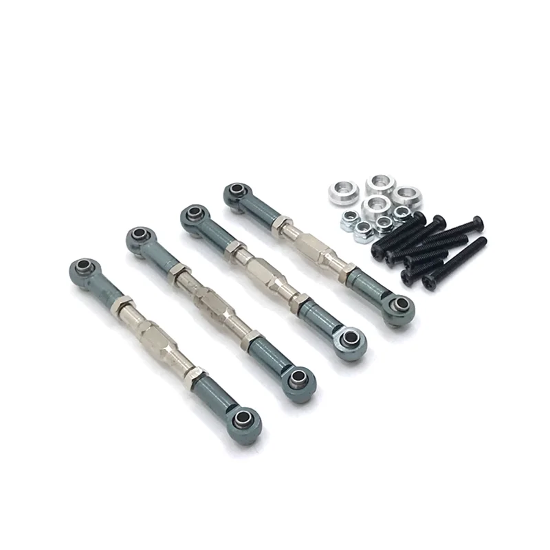 Upgrade Metal 4PCS Adjustable Tie Rod For WPL C14 C24 B14 B24 MN D90 D91 D96 99S HengLong FeiYu JJRC RC Car Parts