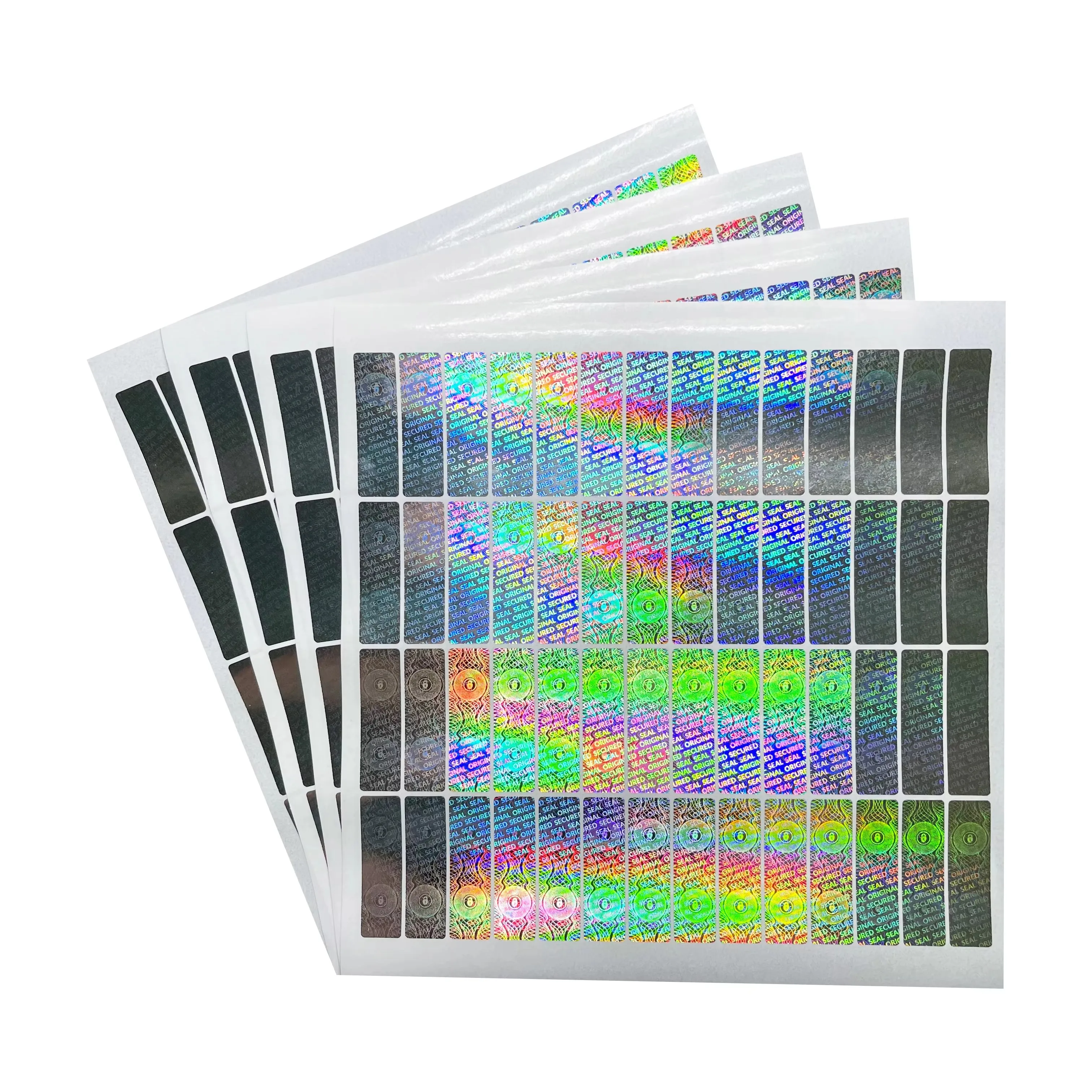 

100pcsSilver holographic sticker, original warranty, tamper-proof label, one-time security seal, anti-tampering sticker, 35X15mm