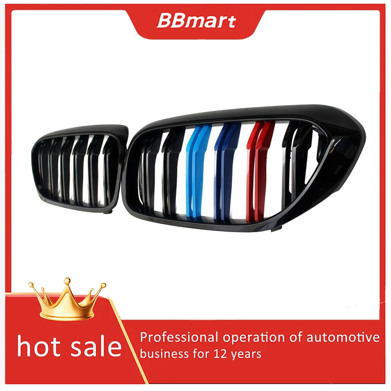 

BBmart Front Grille for BMW 5 Series G30/G38 modified with tri-color grille and double lines