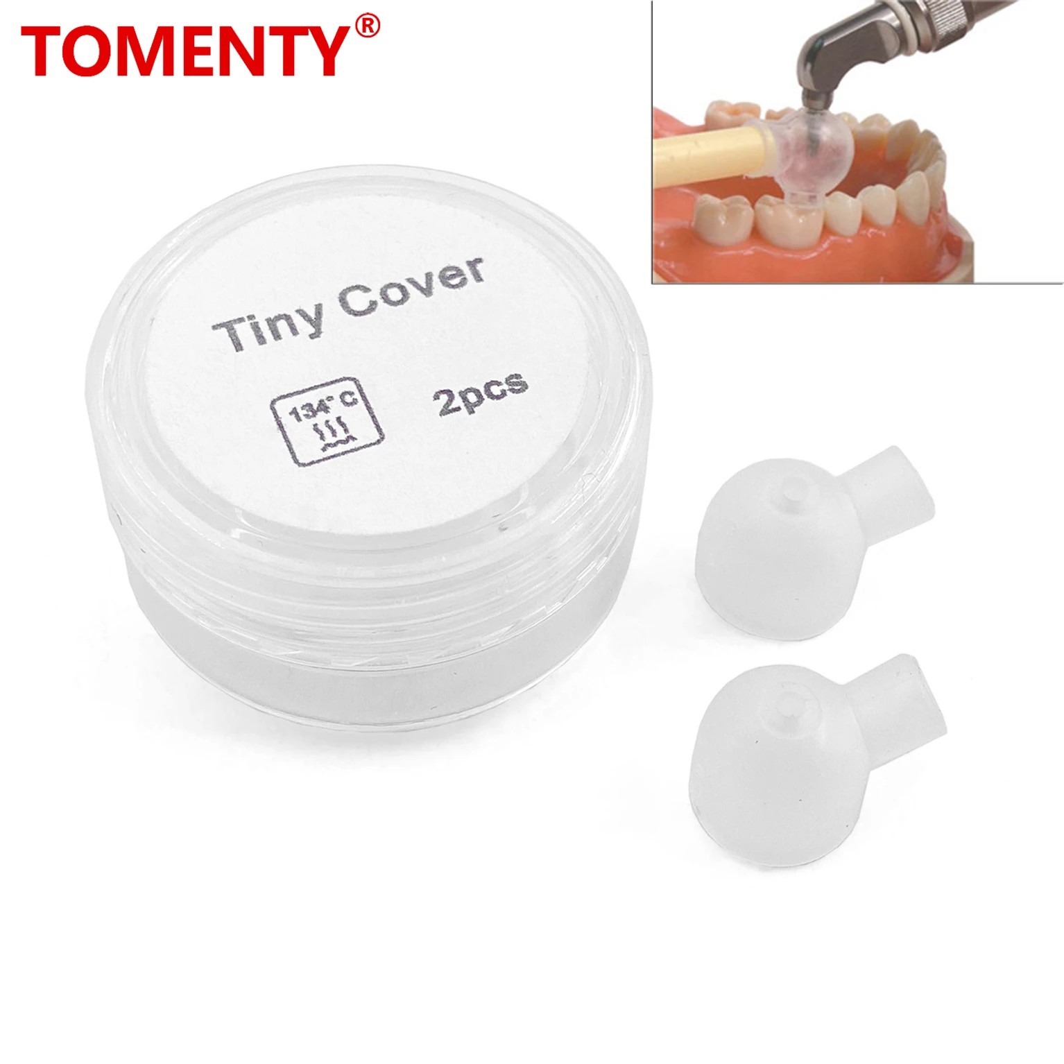 Tomenty Dental Tiny Cover for Aluminum Oxide Air Abrasion Micro Blaster Sandblaster Powder Dust Proof Cap 2pcs 134℃ Autoclave