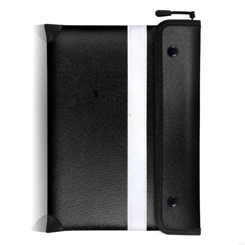 Heat Insulated Storage Organizers 5200°F 13x10in Fireproof Document Bag for Cash Money Valuables Jewelry Safe