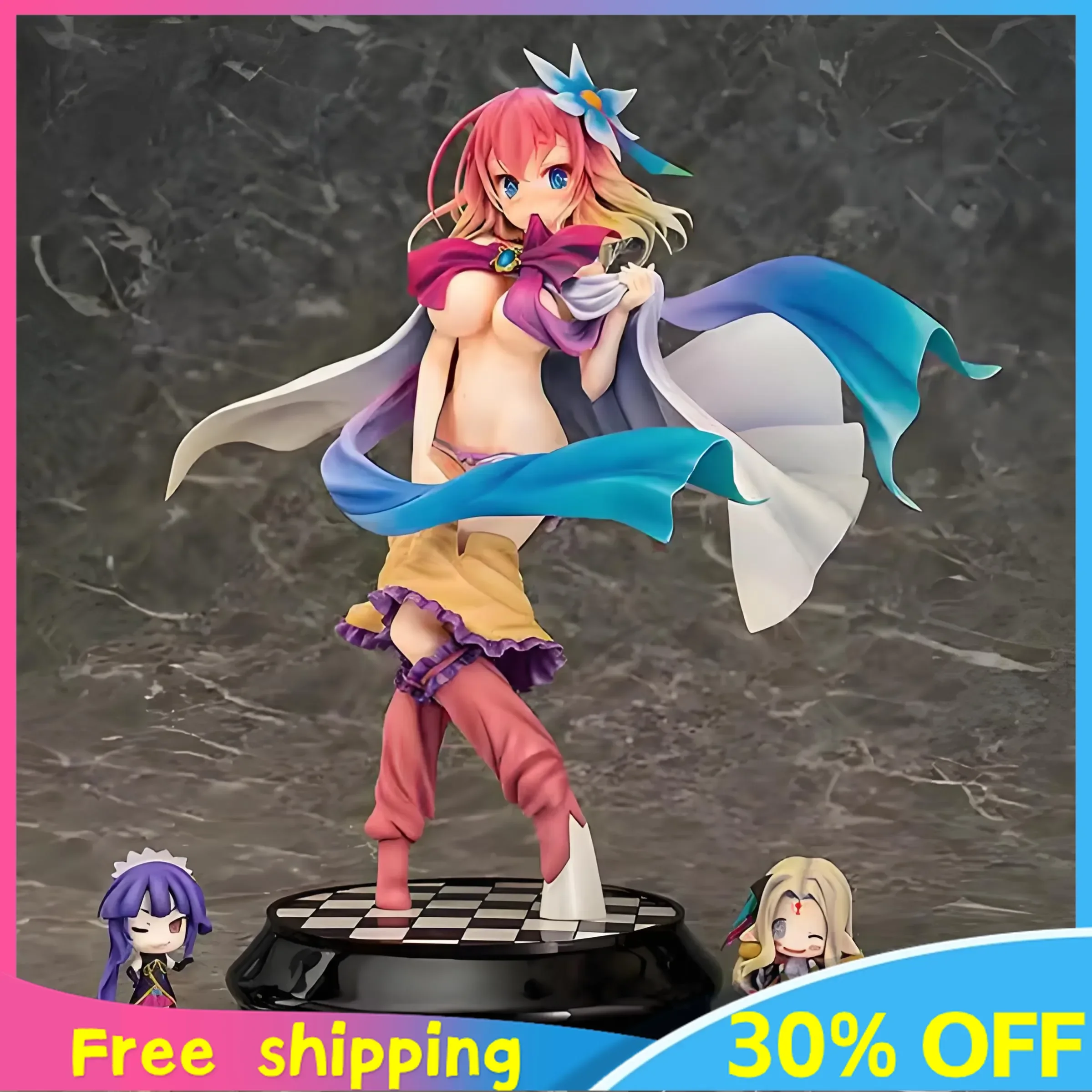 Figura de Anime sin juego sin vida de 24cm, Steve D Nopant Shiro, modelo bonito y hermoso de niña, muñeca ornamental, juguetes de regalo de cumpleaños de acción de Anime