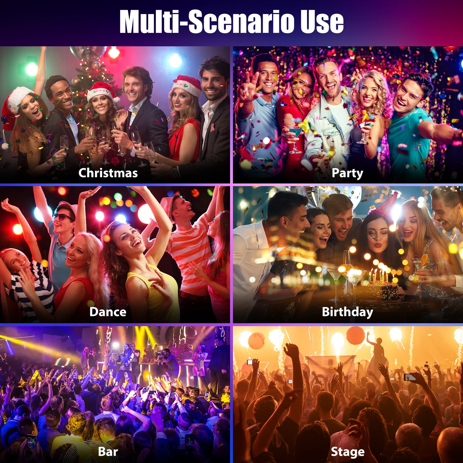 U'King 60W LED ضوء الرأس المتحرك الأبيض 4IN1 RGBW LED 7 Gobos شعاع ضوء المرحلة DMX512 التحكم عن بعد لحفلة عرض ديسكو DJ #5