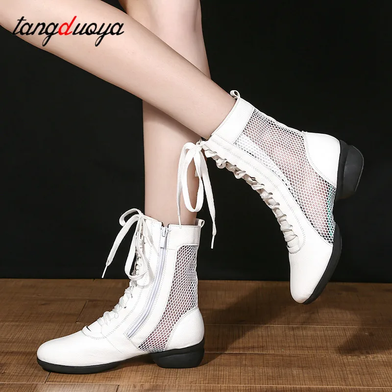 Dance Boots Women's Jazz Modern Dance Shoes Soft rubber Bottom Sailor Ladies Square Dancing Shoes Sports Boots Size 34-42