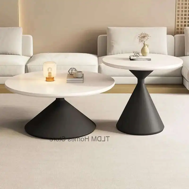 

Минималистичные журнальные столики из цельного дерева, скандинавский круглый центральный стол для гостиной, дизайнерская мебель для дома, деревянный журнальный столик w