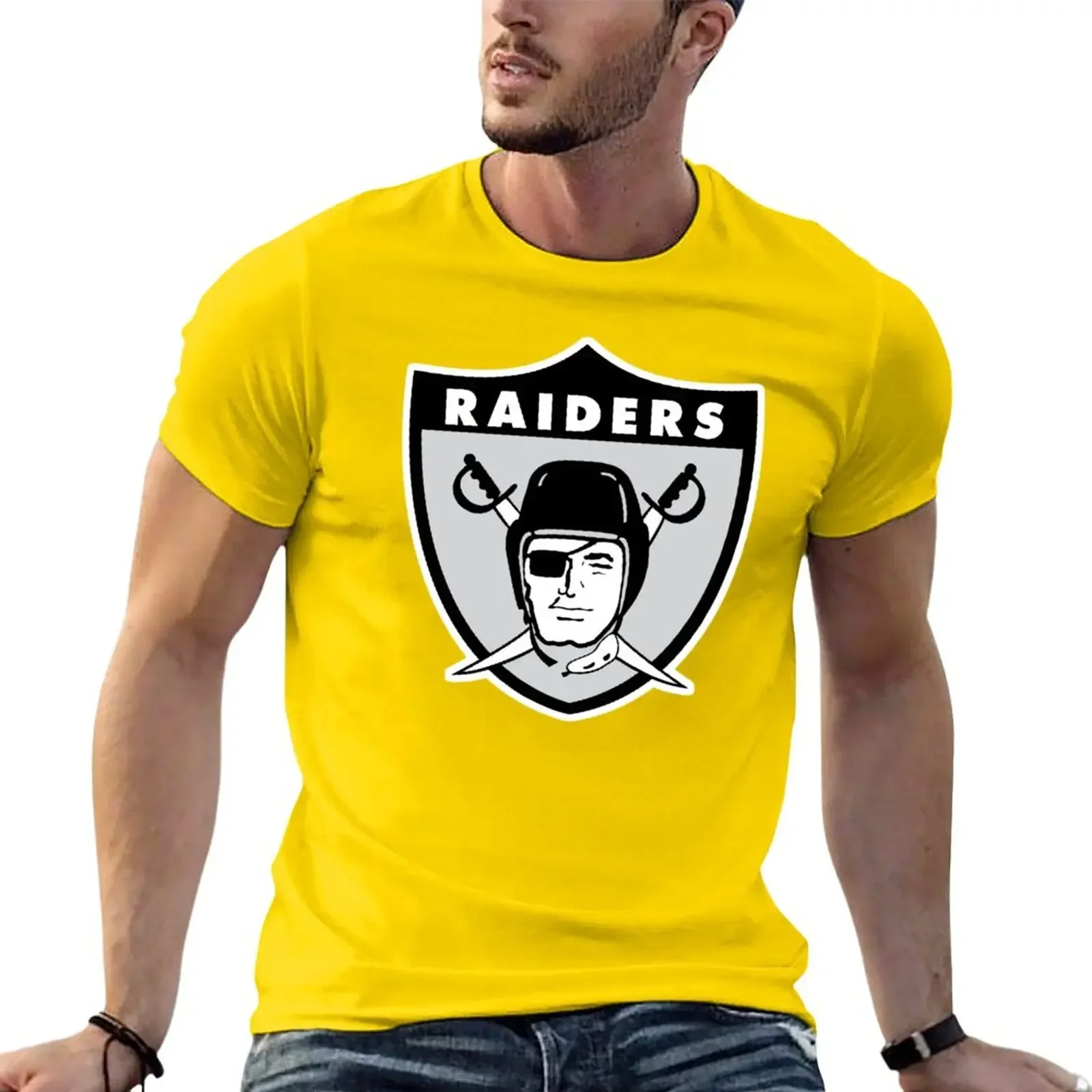 manga vintage anime clothes Las Raiders-City graphic T-Shirt sublime customizeds sweat shirts oversized t shirt men clothing2024