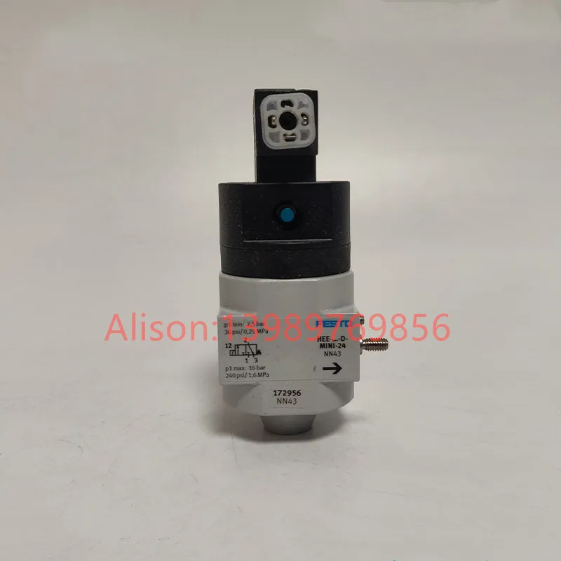 

FESTO Pneumatic on-off valve HEE-D-MINI-24 172956 HEE-D-MINI-110 172957 HEE-D-MINI-230 172958 HEE-3/8-D-MIDI-24 172941