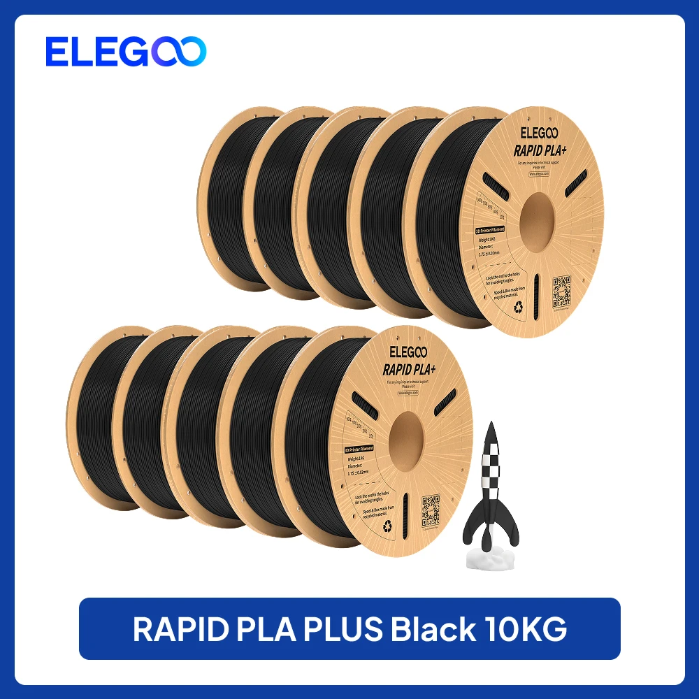ELEGOO 4KG/5KG/10KG SNELLE PLA+ Gloeidraad 1,75mm