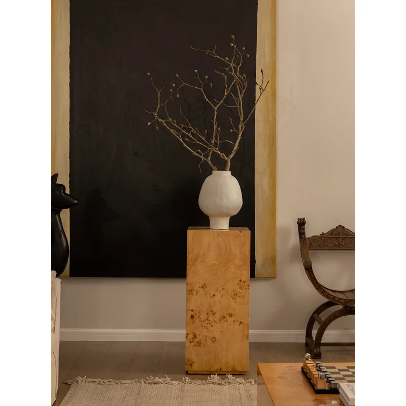 

Medieval tree tumor wood grain edge art booth sculpture table retro wooden pier home floor ornament