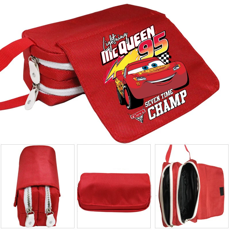 New Car Movie Kids Pencil Case Kawaii Cartoon Character Printed Pencil Cases Stationery School Supplies Children Birthday Gifts