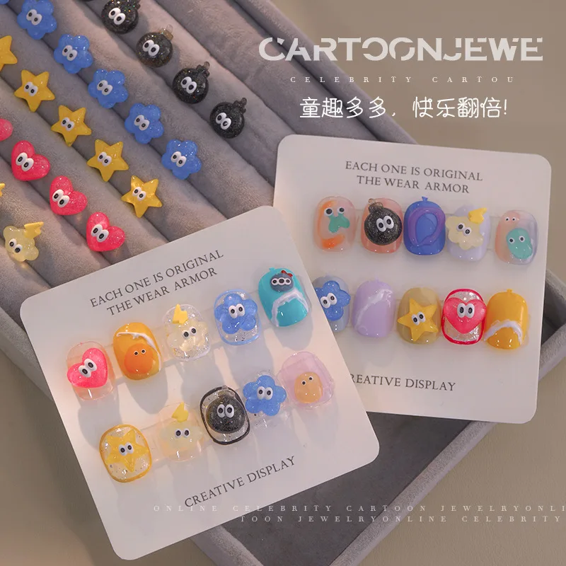 Nail Art Resin Cartoon Jewelry Internet Celebrity Cute Three-dimensional Five-pointed Star Cloud Love Resin DIY Nail Accessories