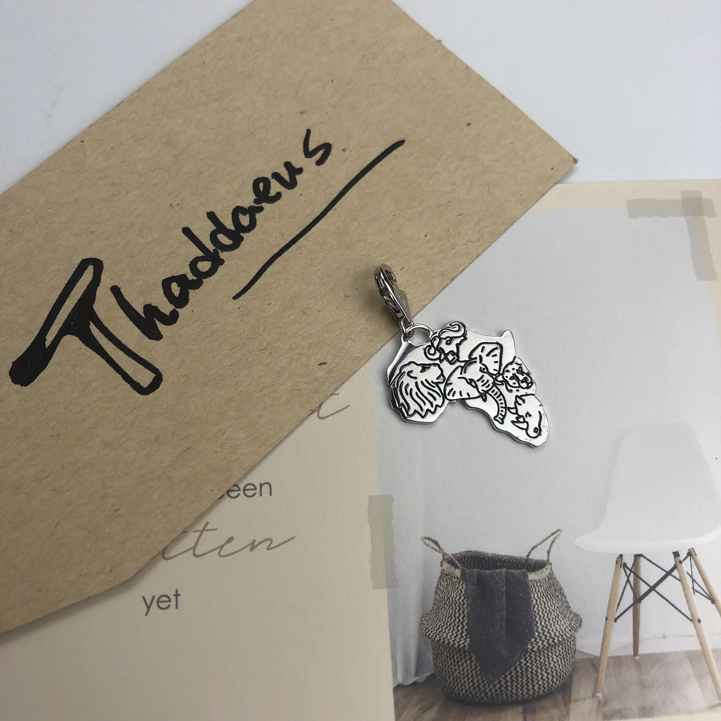 African Pendant 925 Sterling Silver Dangle Charm Women Men New Fine Jewelry