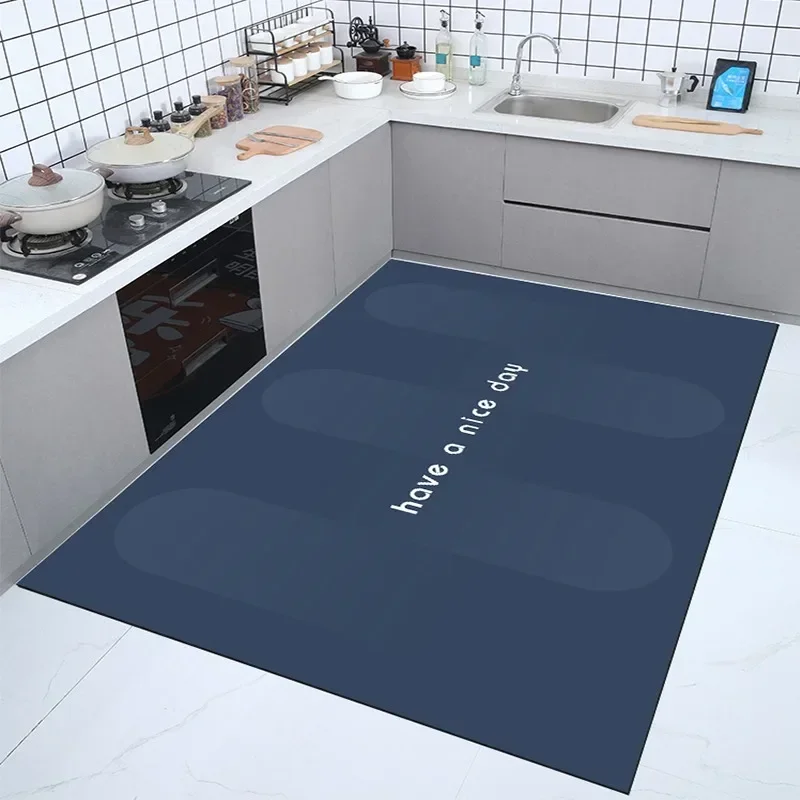 Kitchen Pvc Mat Waterproof Carpet Non-slip Large Rug Oil-proof Leather Big Size Area Rugs Home Decoration Foot Mats Wipeable