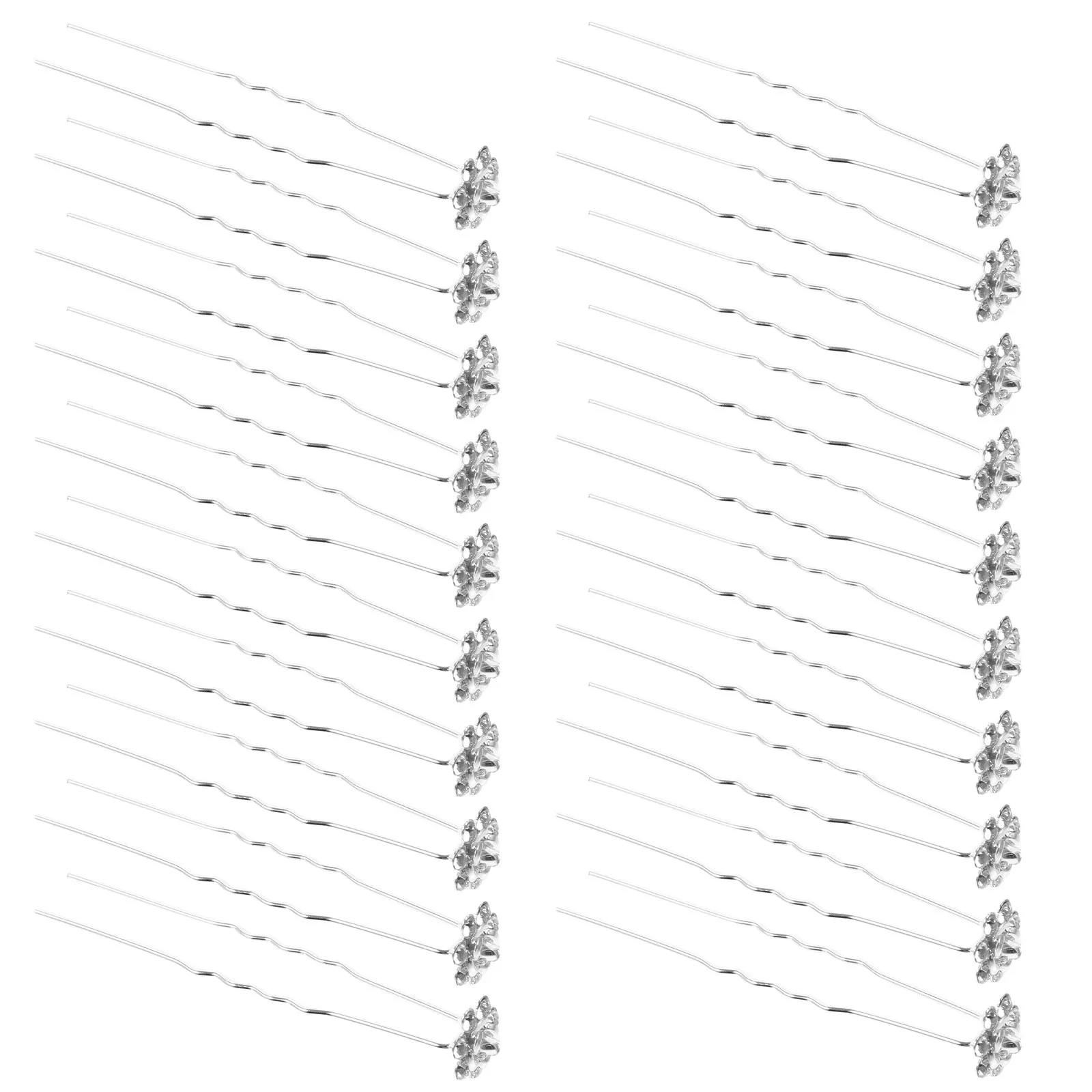 

20Pcs Bridal Rose Hair Pins Wedding Hair Clips Rhinestone Decorated Flower Hairpins Secure U-Clip Design for Buns Updos Bridal