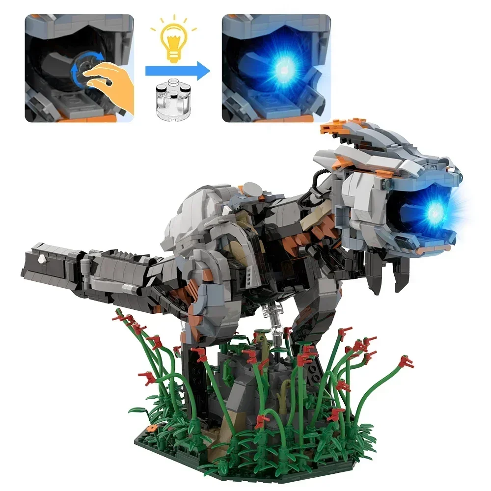 

Gobricks MOC Horizon Redeye Watcher Кирпичи Светодиодное освещение Horizon Dinosaur Observer Строительные блоки Развивающие игрушки Подарок