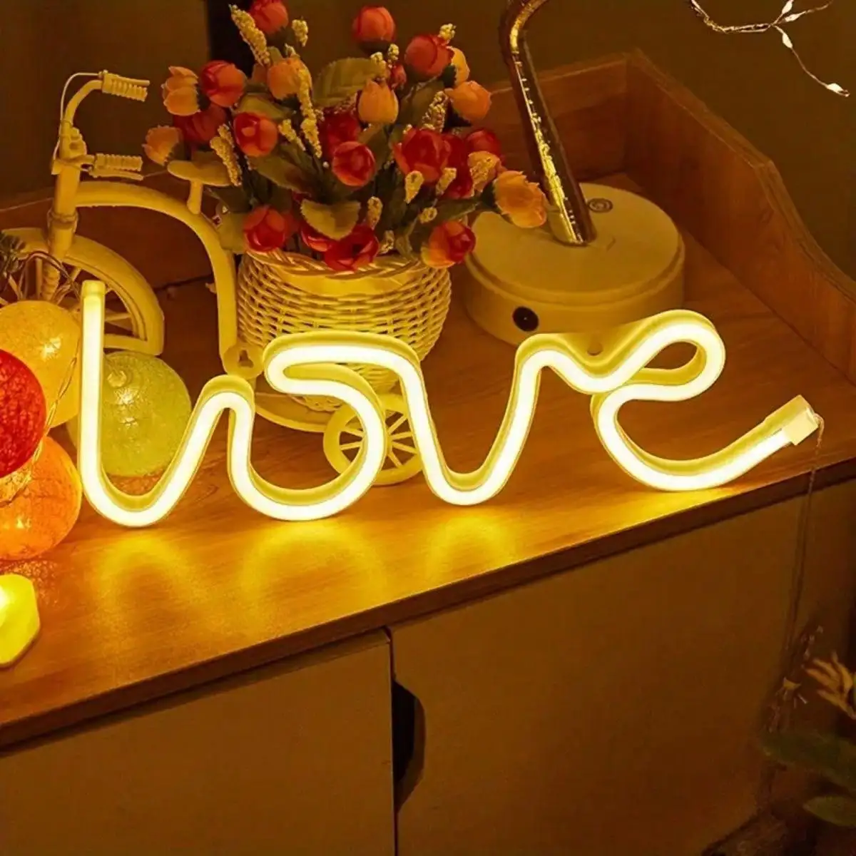 Neon Light LOVE Creative Confession Proposal Battery USB Dual Use Styling Light LED Cross border Creative Decoration Night Light