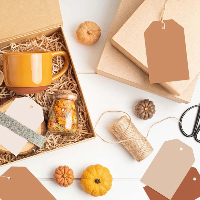 علامات هدايا تيراكوتا ، ملصقات معلقة بحبل ، علامات فارغة ، 4 ألوان صلبة متدرجة ، كميات كبيرة ملونة ، من من من من ورق من خشب التيراكوتا