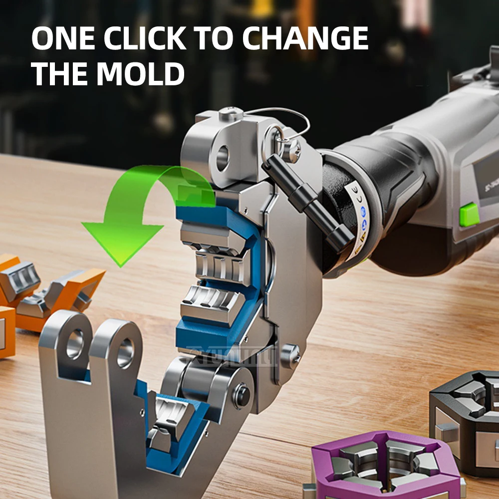 電気油圧ホースクリンパー、ステンレス鋼、ホース継手、圧着工具、エアコン修理、充電式パイプクリンパー