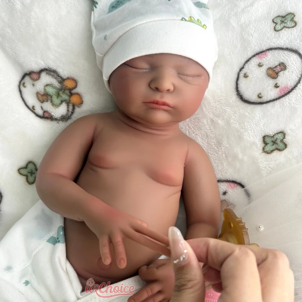 18 pouces de collection en silicone renaissant bébé fille avec poids réaliste et détails poupée bouche ouverte conçue pour les collectionneurs