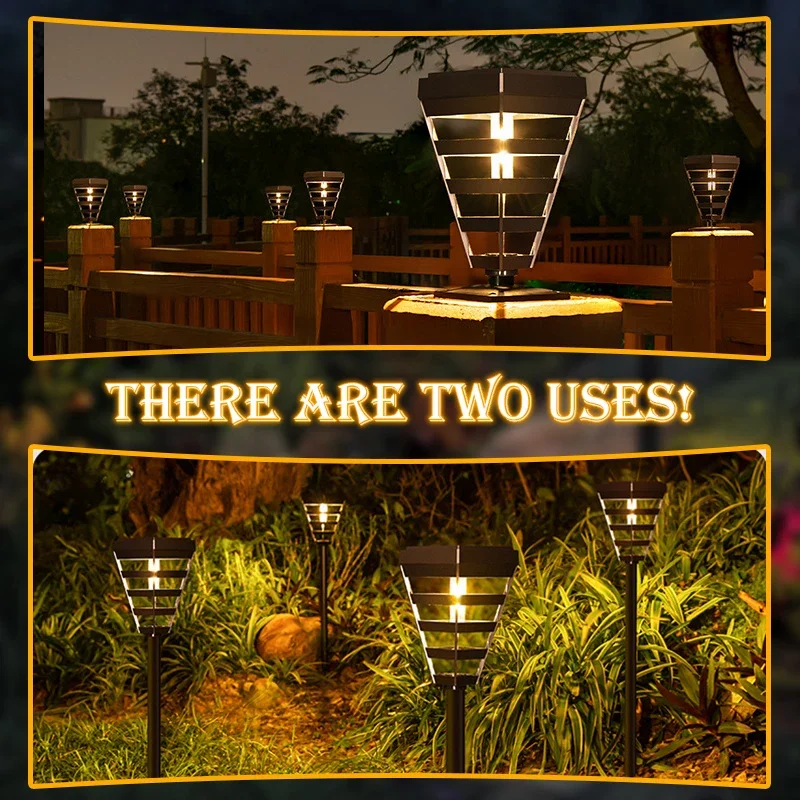 

Solar street lights, 2 uses,outdoor waterproof solar garden patio lights, automatic on/off lawn garden solar landscape lights